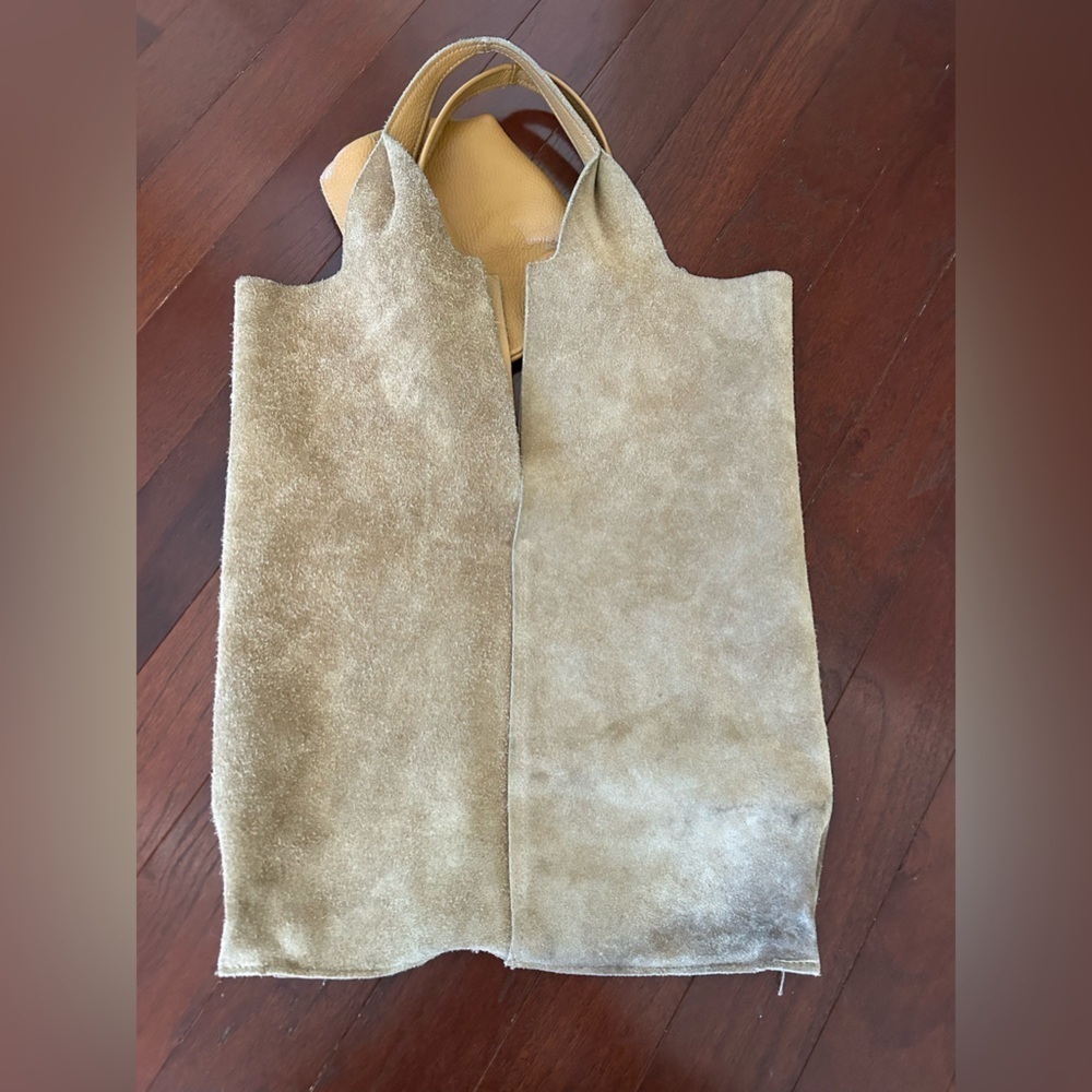 Brown Handmade Soft Leather Tote Bag with a baby bag - Picture 12 of 16